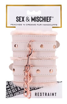 Peaches ‘N Creame Fur Handcuffs - Pink