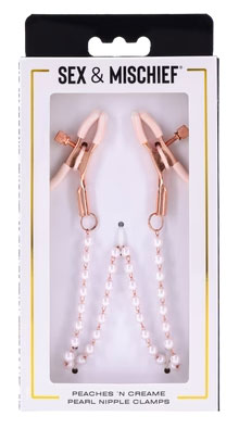 Peaches ‘N Creame Pearl Nipple Clamps - Pink