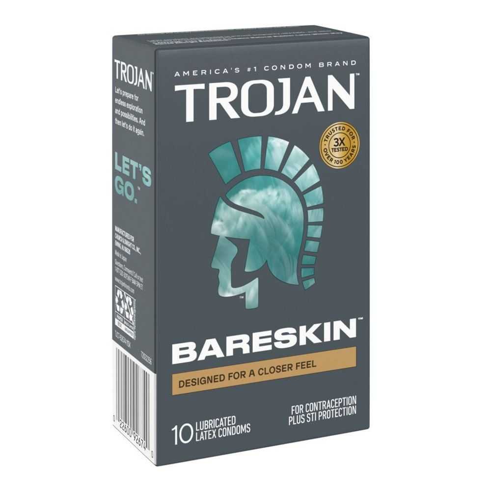 Trojan Sensitivity Bareskin Lubricated Condoms - 10 Pack
