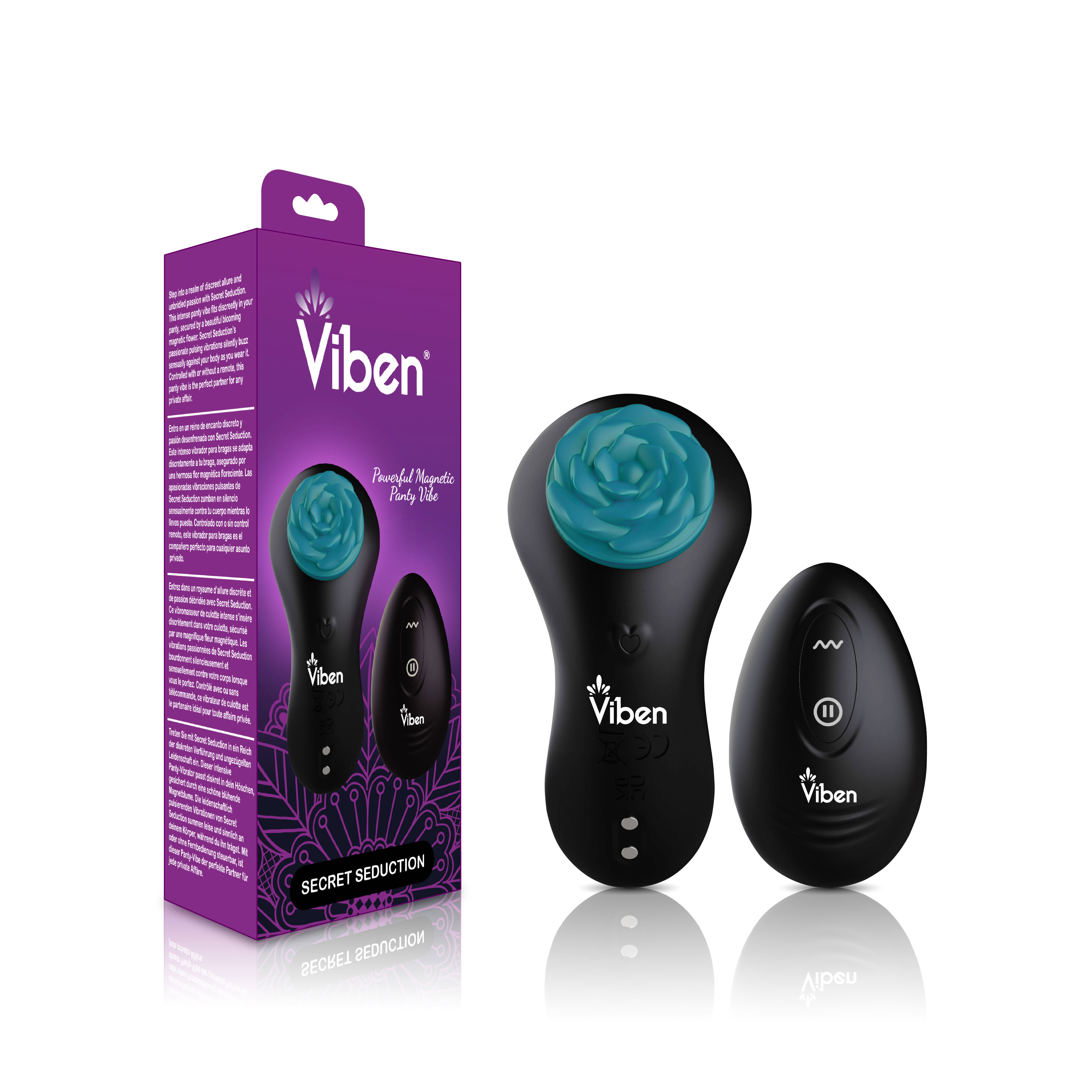 Secret Seduction Remote Panty Vibe - Black/ocean
