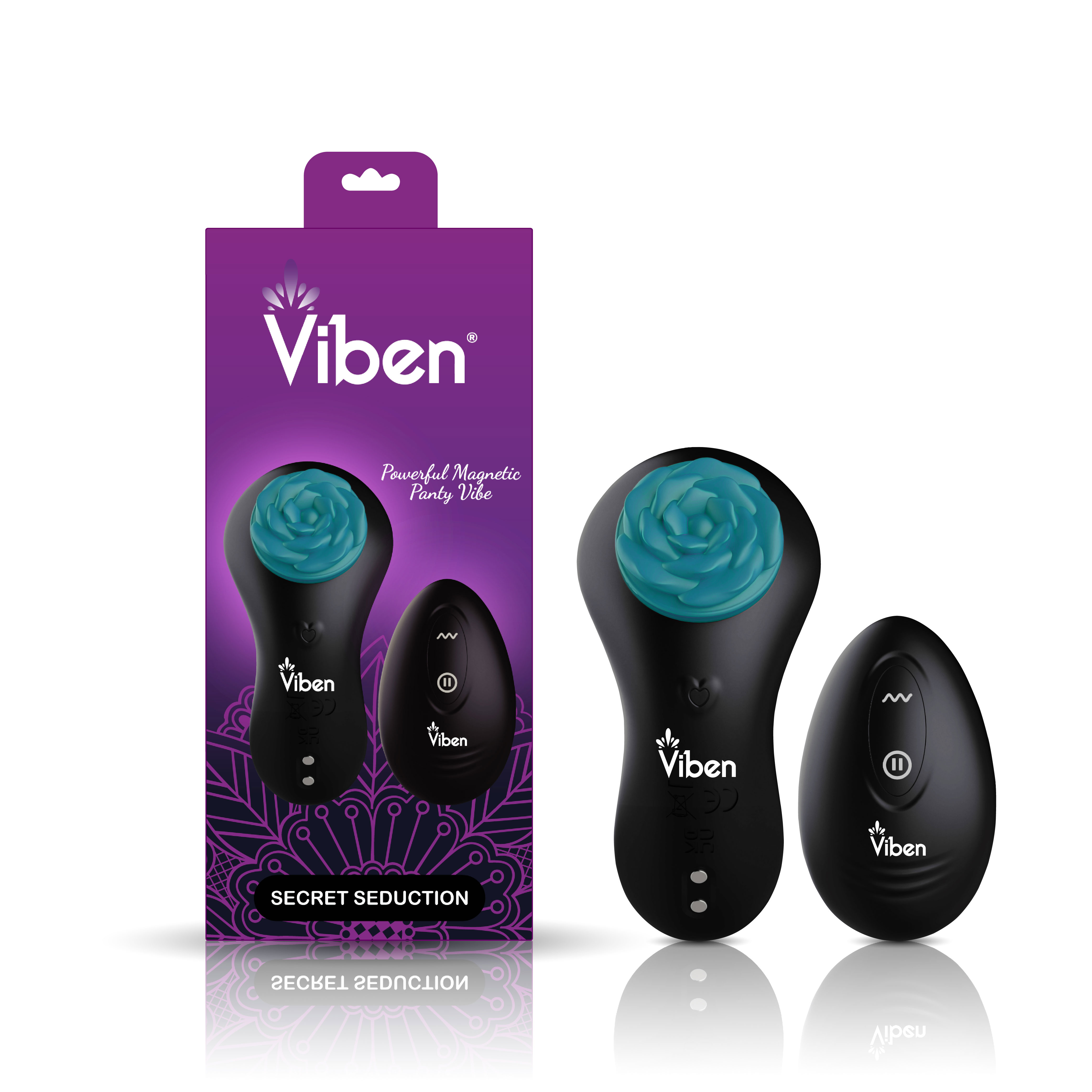 Secret Seduction Remote Panty Vibe - Black/ocean