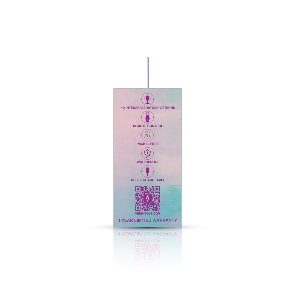 Vibrating Purple Metal Remote Plug