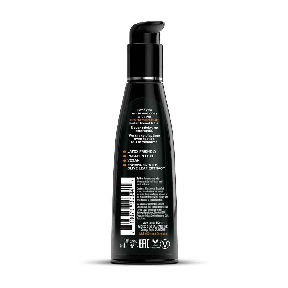 Aqua Cinnamon Bun Flavored Water Based Intimate Lubricant - 4 Fl. Oz.