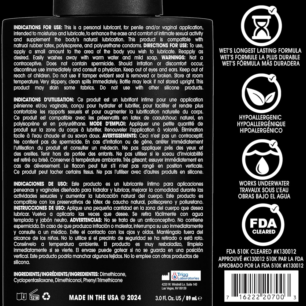 Wet Platinum Luxury Silicone Lubricant