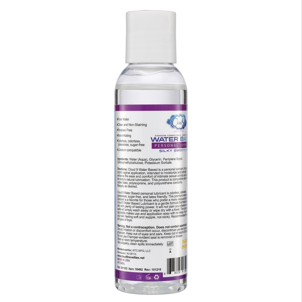 Cloud 9 Water Based Personal Lubricant 4 Oz