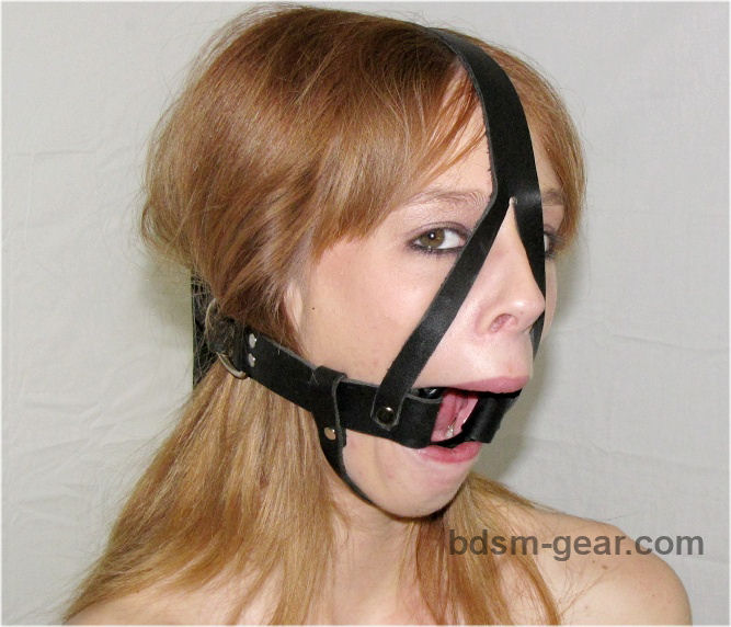 Hard Plastic Ring Gag With Harness mouth fucking