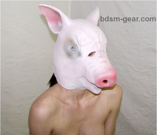pig hood role play costume sex bondage bdsm
