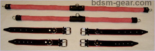 leather bondage cuffs spreaders binders and bdsm gear