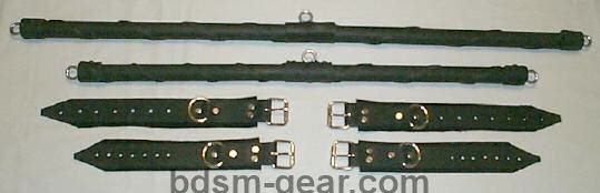 leather bondage cuffs spreaders binders and bdsm gear