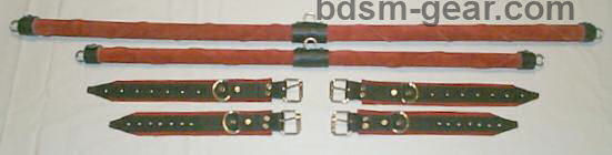 leather bondage cuffs spreaders binders and bdsm gear