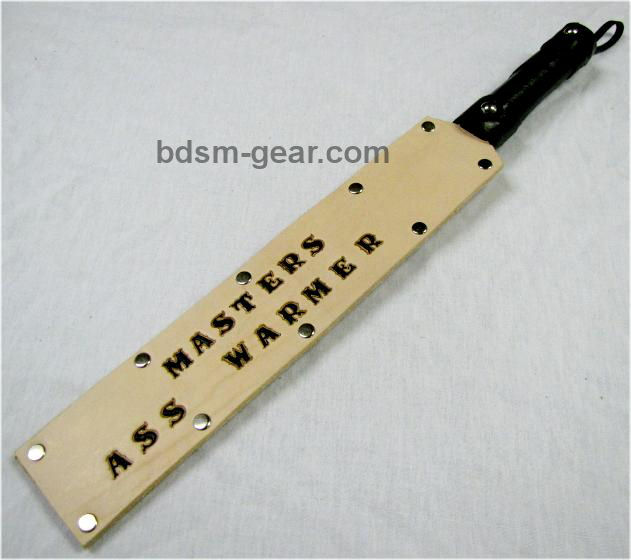 Stamped and Painted Personalized Leather Paddle