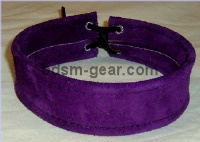 Victorian style purple suede slave choker
