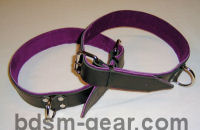 Bedroom sex toy thigh cuffs for submission