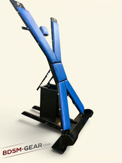 Close-up of BDSM armrest attachment mechanism for repositioning
