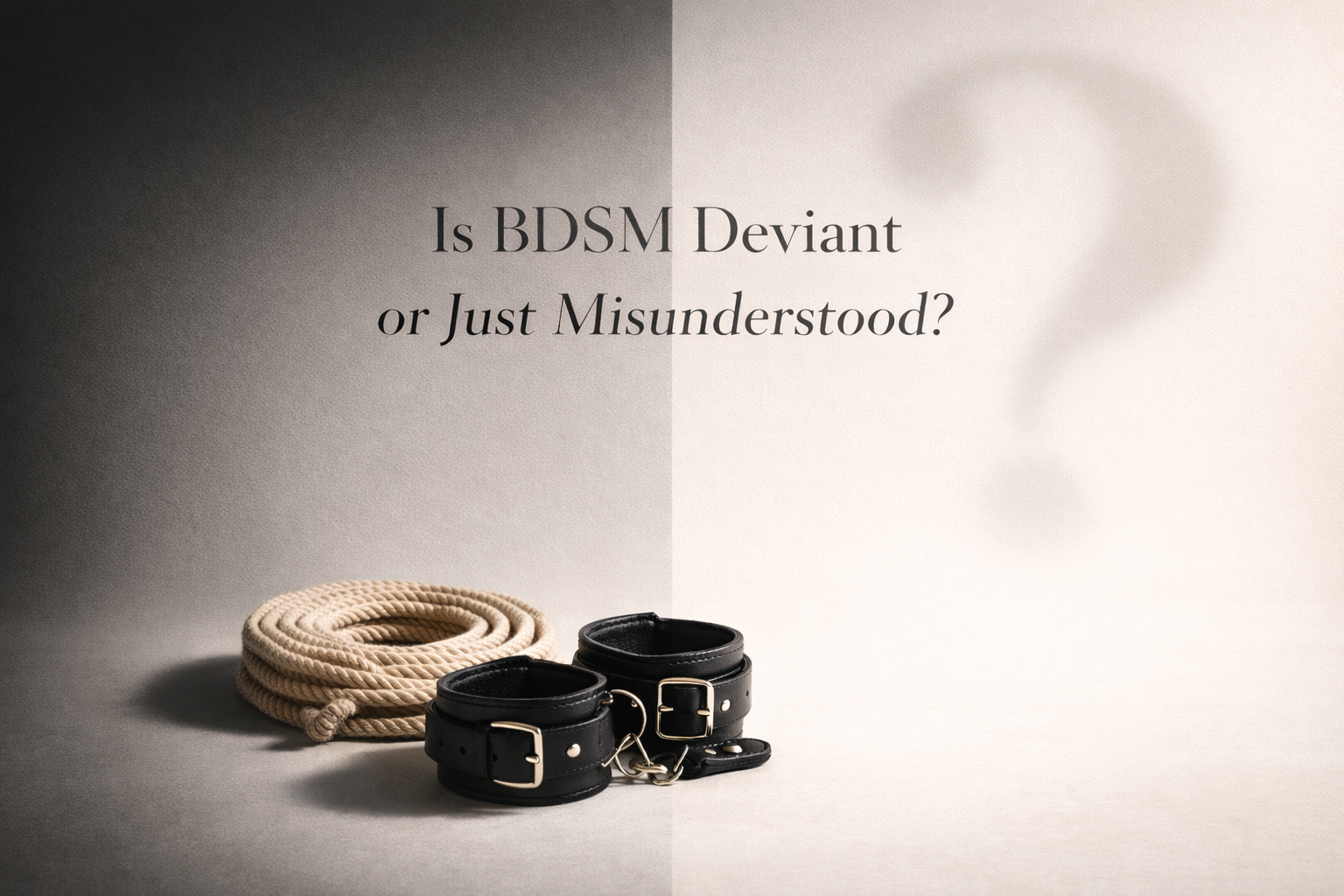 is BDSM deviant or misunderstood guide with rope and cuffs