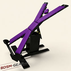 Upright BDSM cross position with head support