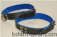 Thigh cuffs with D-rings for rope connection